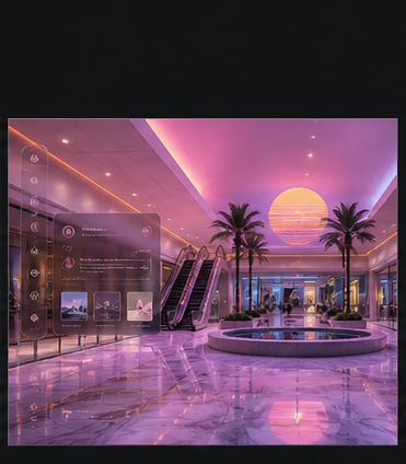 Vaporwave Mall visual direction